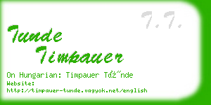 tunde timpauer business card